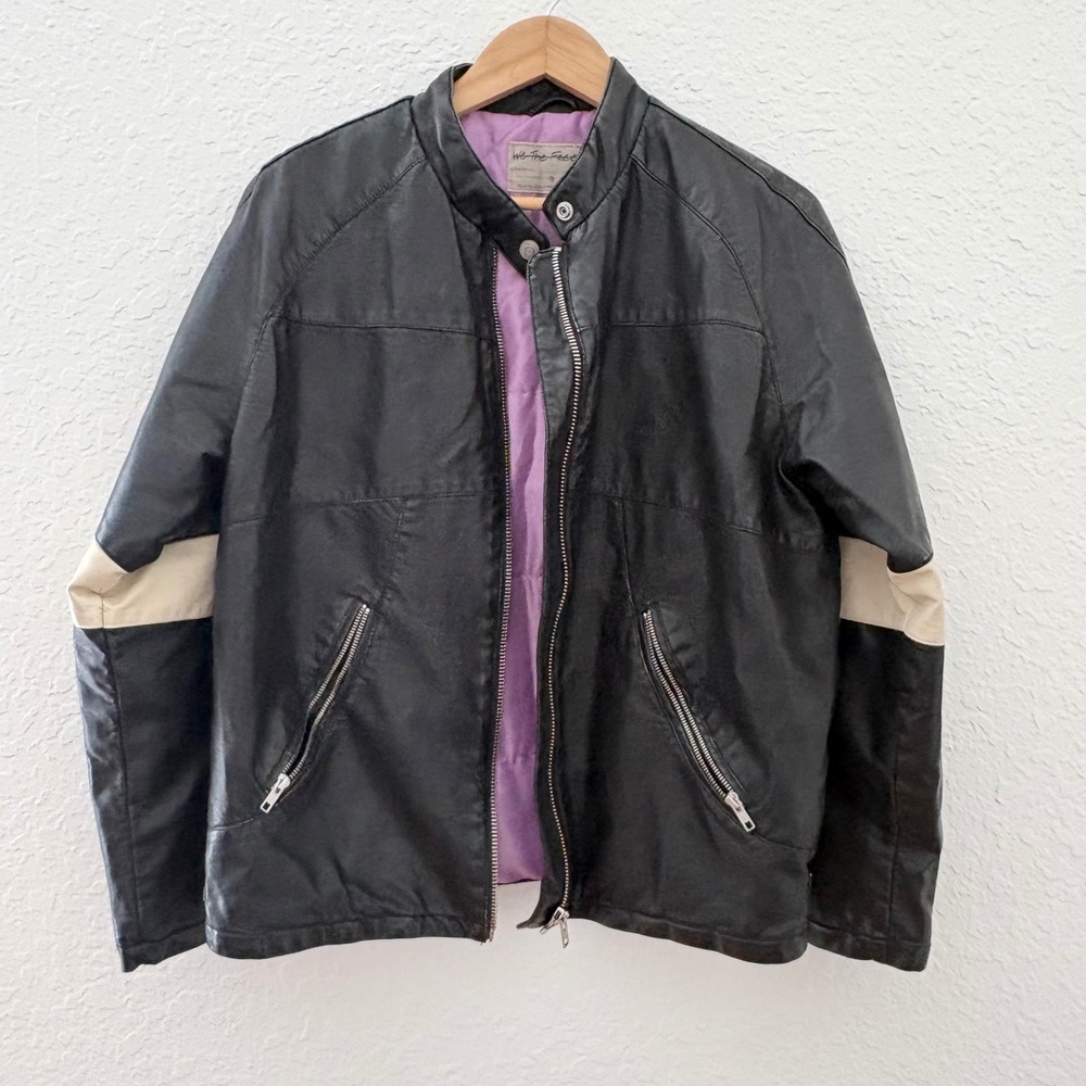 We The Free Ryder Sport Vegan Leather Moto Jacket Womens M Black
Streetwear Edgy